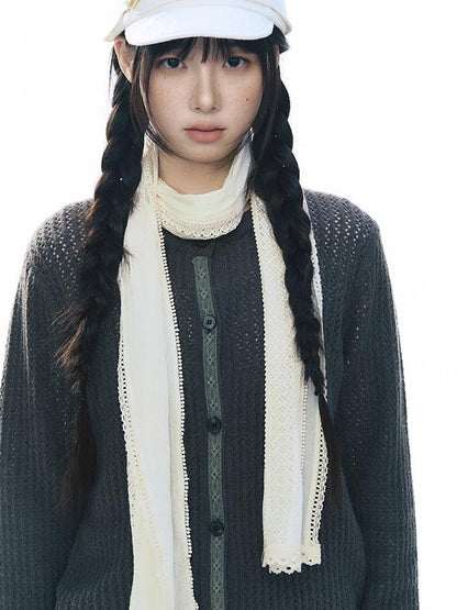 NAPSNAPS Lace Spliced Sweet Rectangle Women&