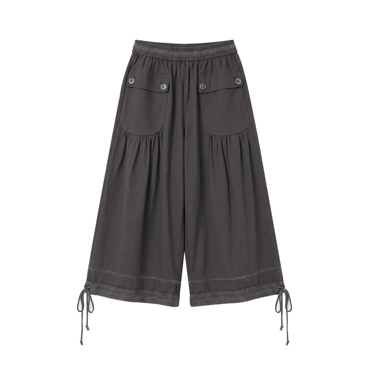NAPSNAPS_Lace_Spliced_Wide_Leg_Elastic_Waist_Cotton_Women&