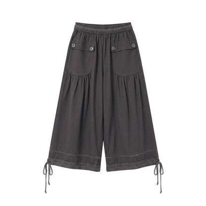 NAPSNAPS_Lace_Spliced_Wide_Leg_Elastic_Waist_Cotton_Women&