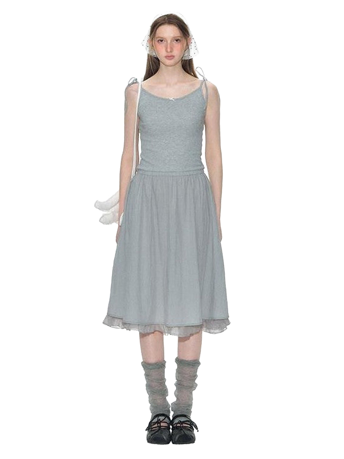 NAPSNAPS Lace Tie Waist Patchwork Pastoral Women&