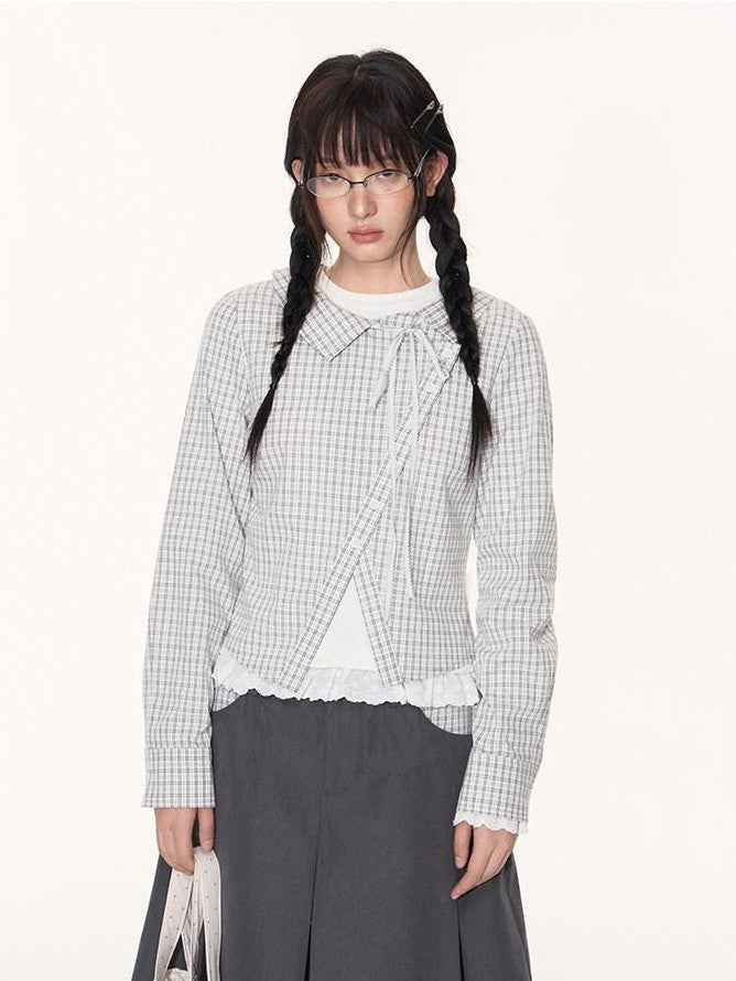 NAPSNAPS Lace Trim Embroidered Cross Women&