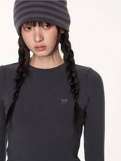 NAPSNAPS Lace Trim Embroidered Cross Women&