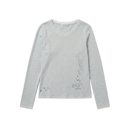 NAPSNAPS_Lace_V-neck_Print_Knit_Women&
