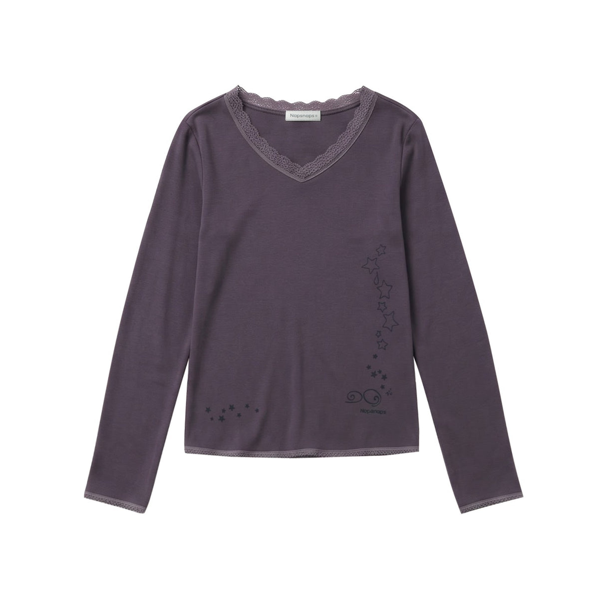 NAPSNAPS_Lace_V-neck_Print_Knit_Women&