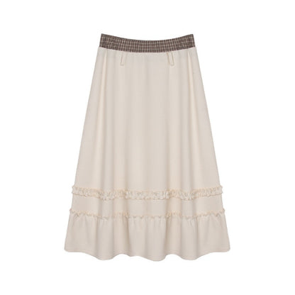NAPSNAPS_Layered_Waist_Splice_Lace_Ruffle_A_Line_Women&