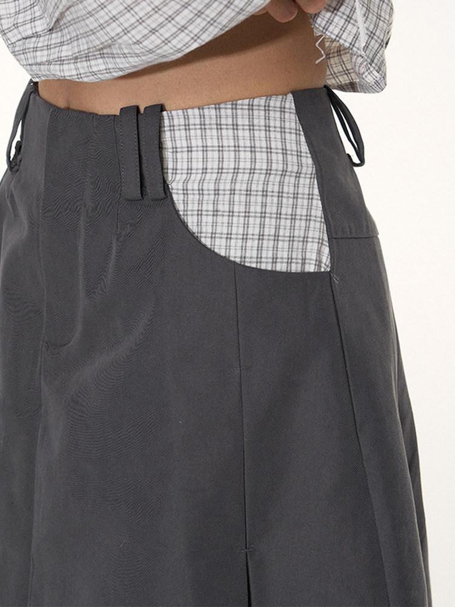 NAPSNAPS Light Gray Patchwork Check A Line Utility Women&