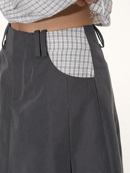 NAPSNAPS Light Gray Patchwork Check A Line Utility Women&