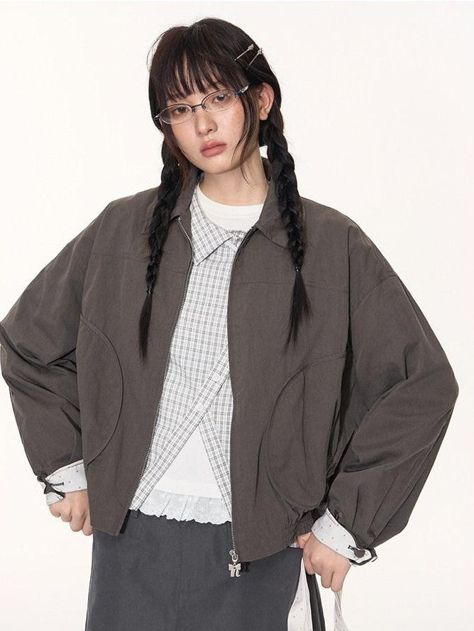 NAPSNAPS Light Gray Patchwork Check A Line Utility Women&