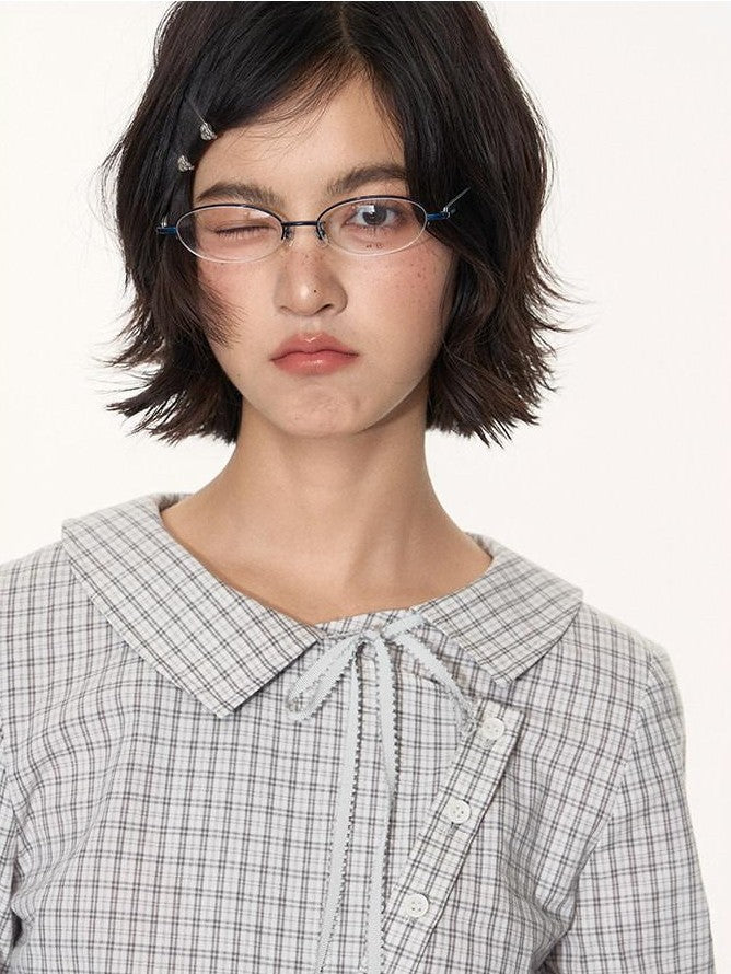 NAPSNAPS Light Gray Patchwork Check A Line Utility Women&