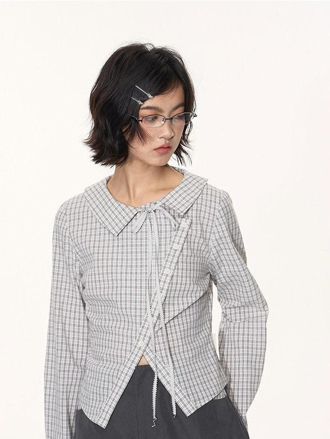 NAPSNAPS Light Gray Patchwork Check A Line Utility Women&
