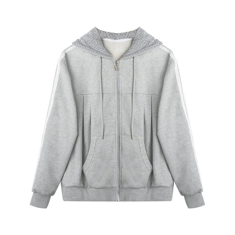 NAPSNAPS_Light_Heather_Gray_Lace_Ribbon_Bow_Patchwork_Women&