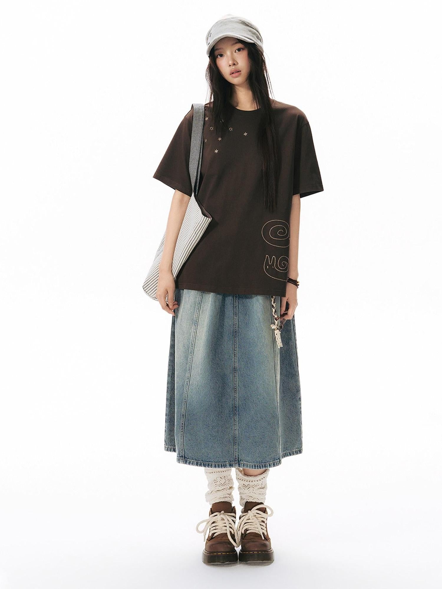 NAPSNAPS Light Wash Woven Strap Pocket Distressed Women&