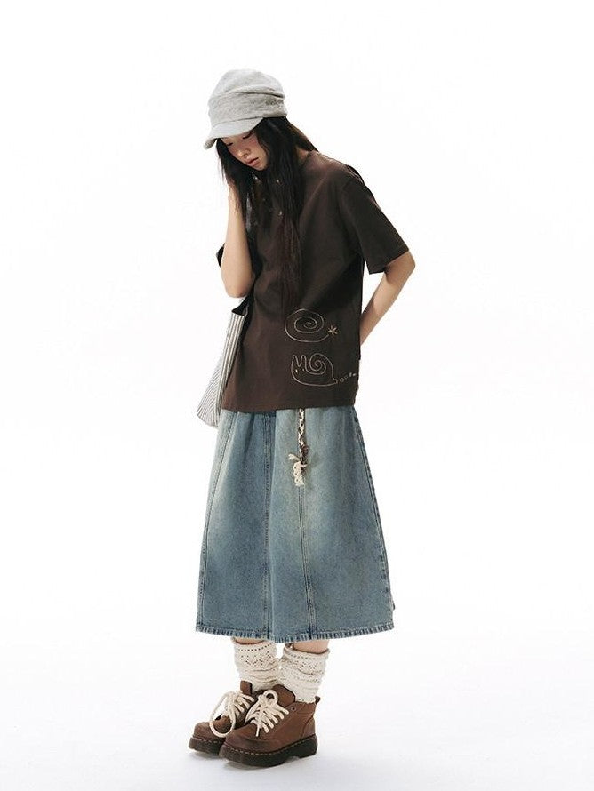 NAPSNAPS Light Wash Woven Strap Pocket Distressed Women&