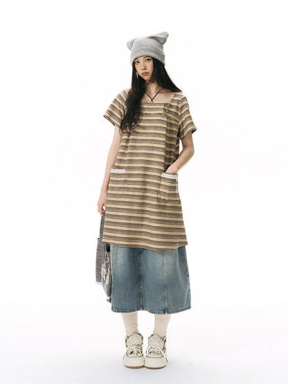 NAPSNAPS Light Wash Woven Strap Pocket Distressed Women&