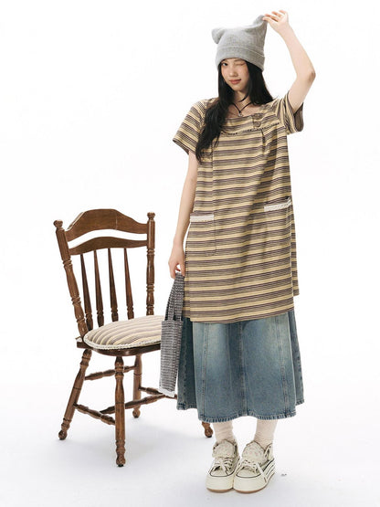 NAPSNAPS Light Wash Woven Strap Pocket Distressed Women&