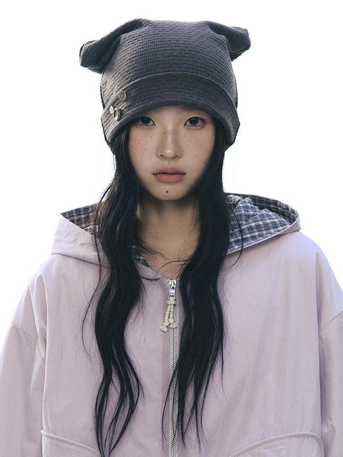 NAPSNAPS Lined Plaid Color Block Loose Fit Drop Shoulder Women&