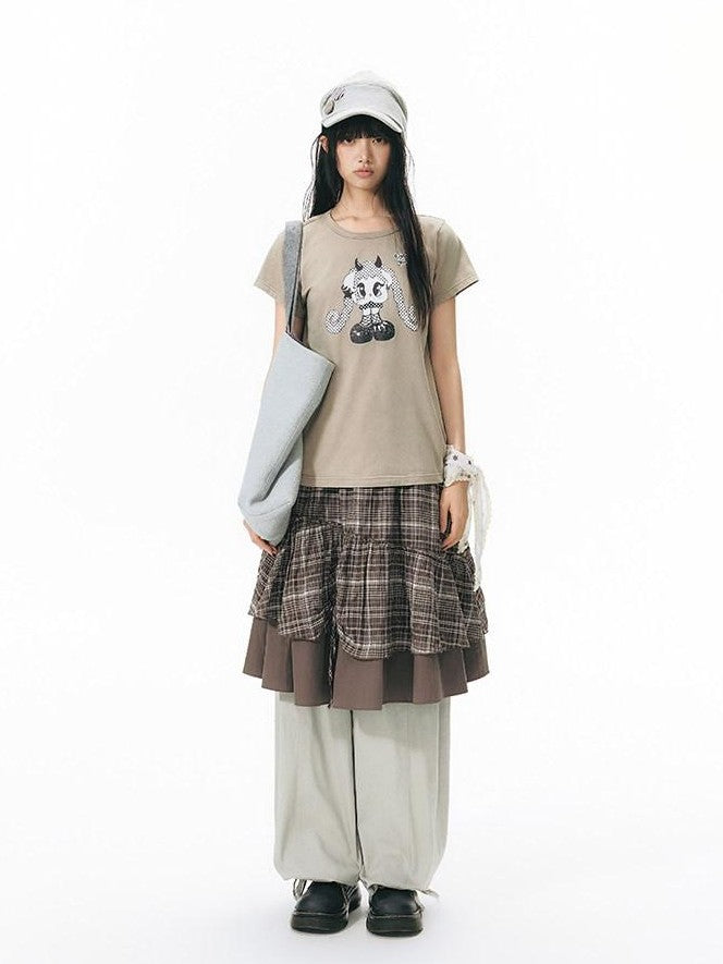 NAPSNAPS Low Rise Patchwork Breathable Pockets Wide Leg Women&