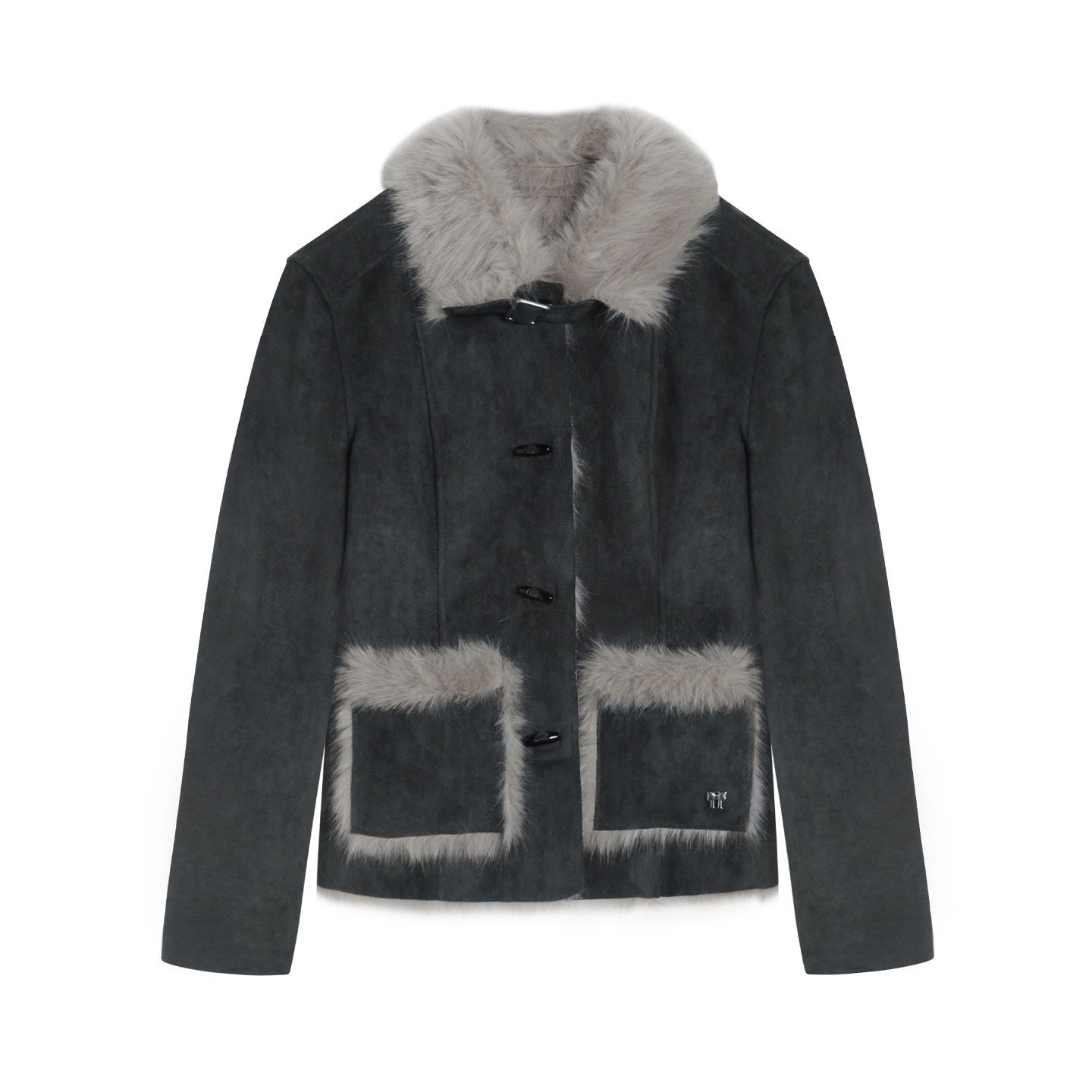 NAPSNAPS_Mid_Length_Toggle_Faux_Fur_Lapel_Slim_Women&