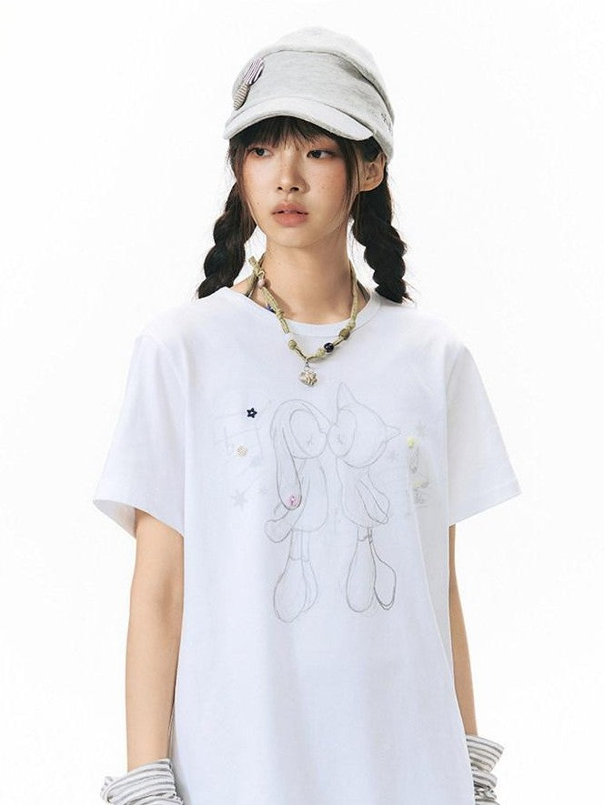 NAPSNAPS Mint Kiss Print Color Button Women&