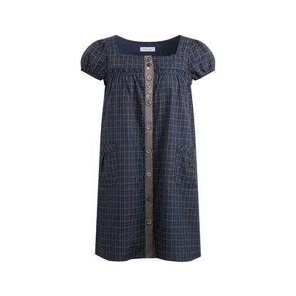 NAPSNAPS_Navy_Plaid_Button_Puff_Sleeve_Women&