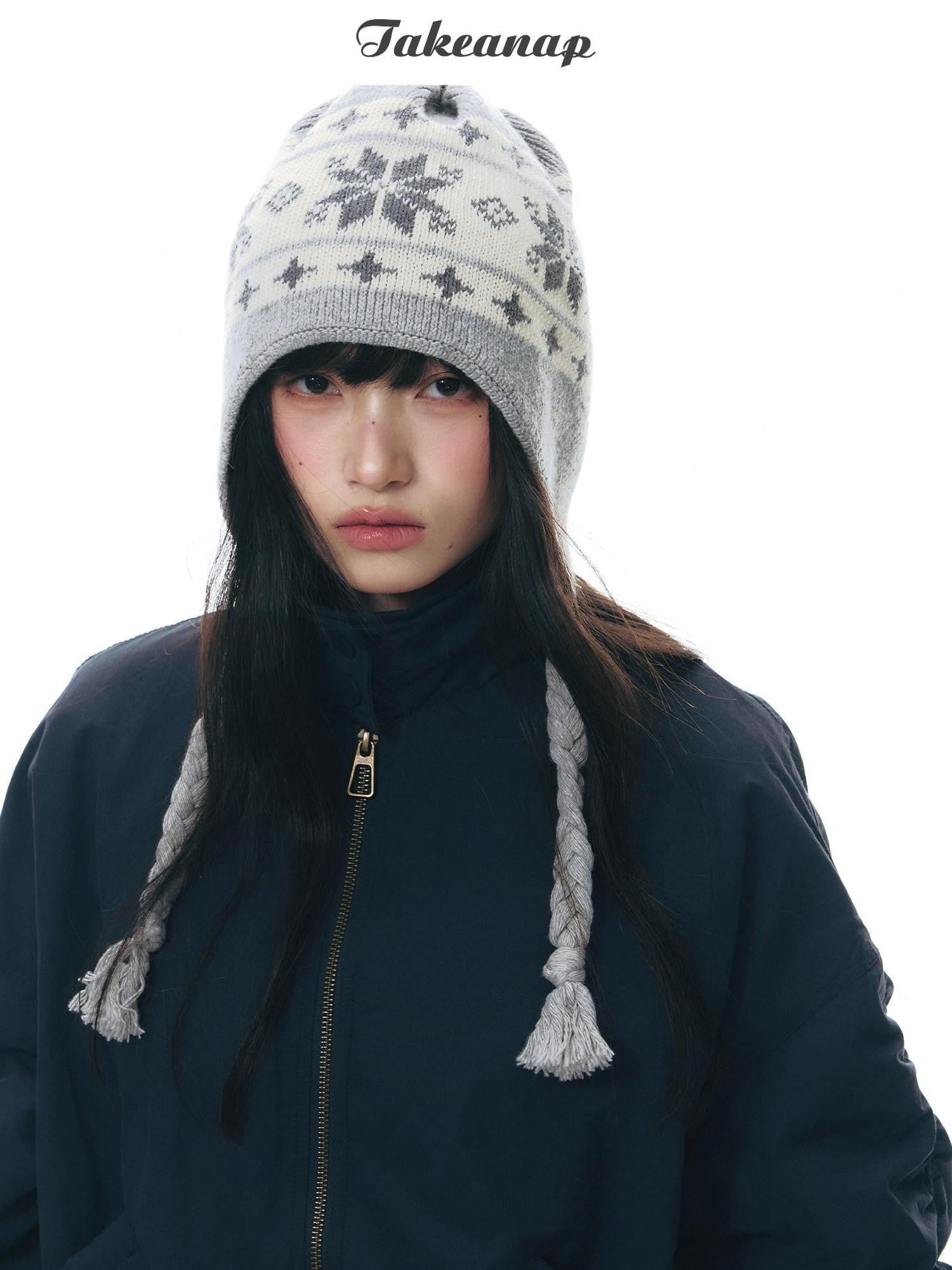 NAPSNAPS Navy Pleated Stand Collar Women&
