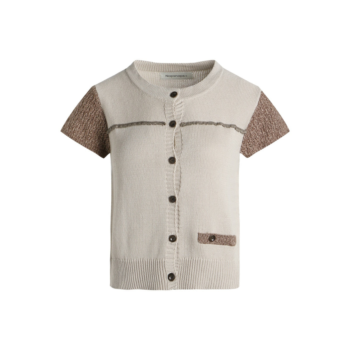 NAPSNAPS_Openwork_Contrast_Short_Sleeve_Cropped_Women&
