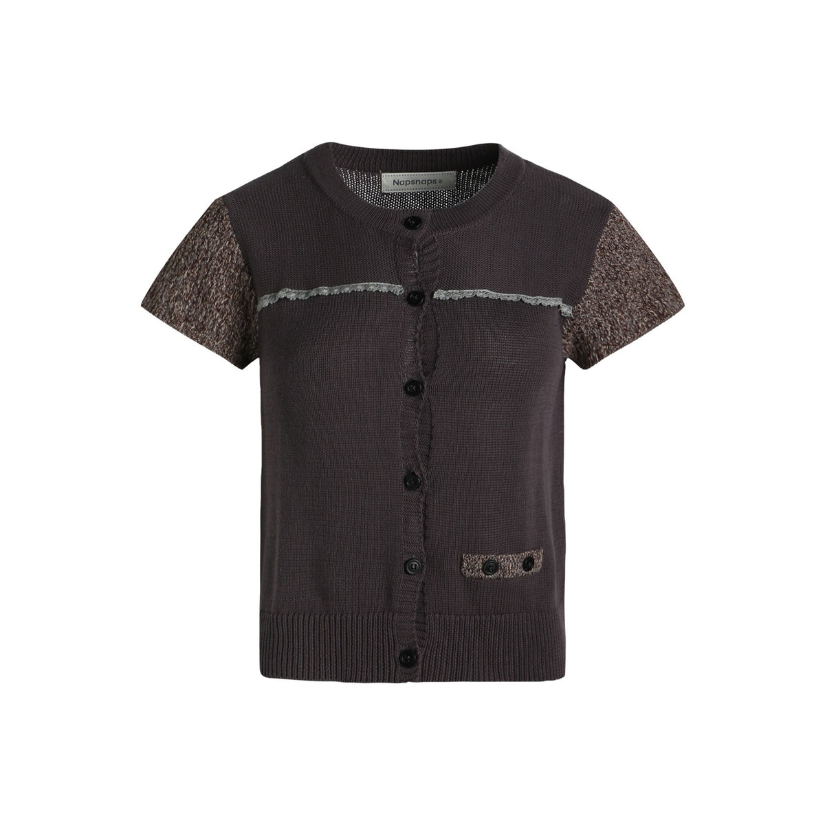 NAPSNAPS_Openwork_Contrast_Short_Sleeve_Cropped_Women&