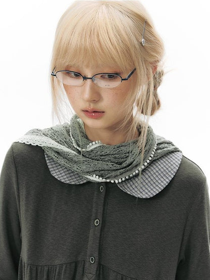 NAPSNAPS Patchwork Doll Collar Pocket Women&