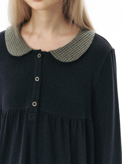 NAPSNAPS Patchwork Doll Collar Pocket Women&