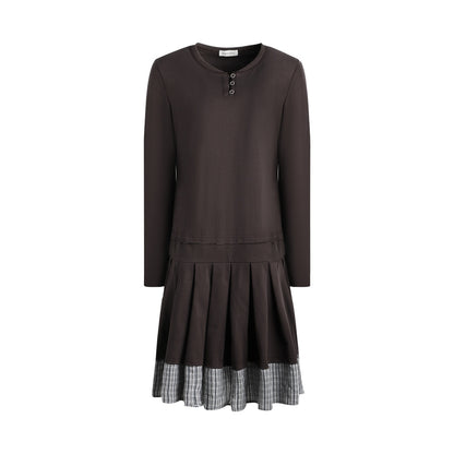 NAPSNAPS_Patchwork_Faux_Two_Piece_Henley_Knit_Pleated_Women&