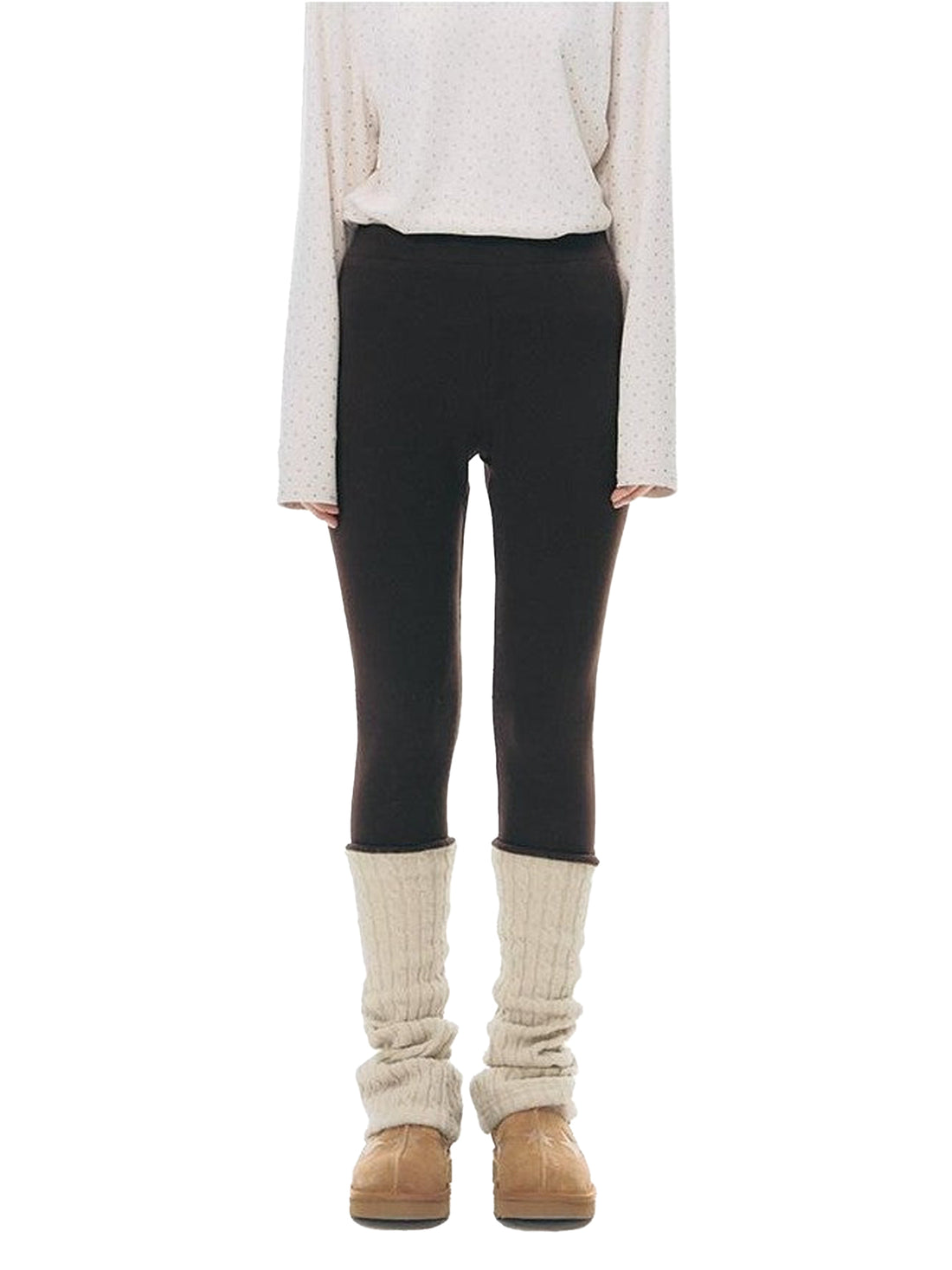 NAPSNAPS Patchwork Knit One Piece Tie Skirt Panel Women&