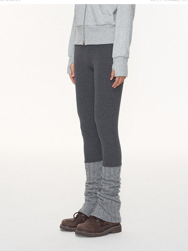NAPSNAPS Patchwork Knit One Piece Tie Skirt Panel Women&
