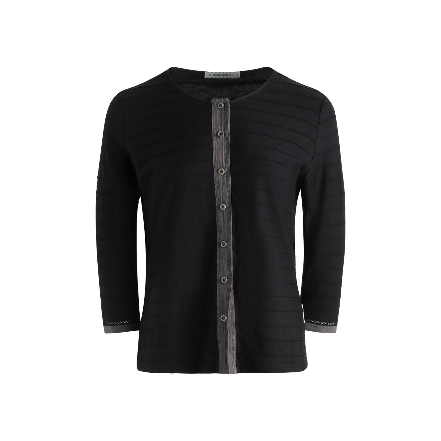 NAPSNAPS_Patchwork_Knit_Round_Neck_Three_Quarter_Sleeve_Women&