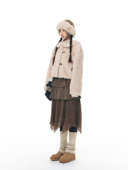 NAPSNAPS Patchwork Multi Layer Asymmetrical Flared Women&