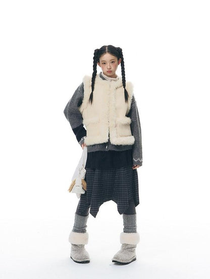 NAPSNAPS Patchwork Multi Layer Asymmetrical Flared Women&