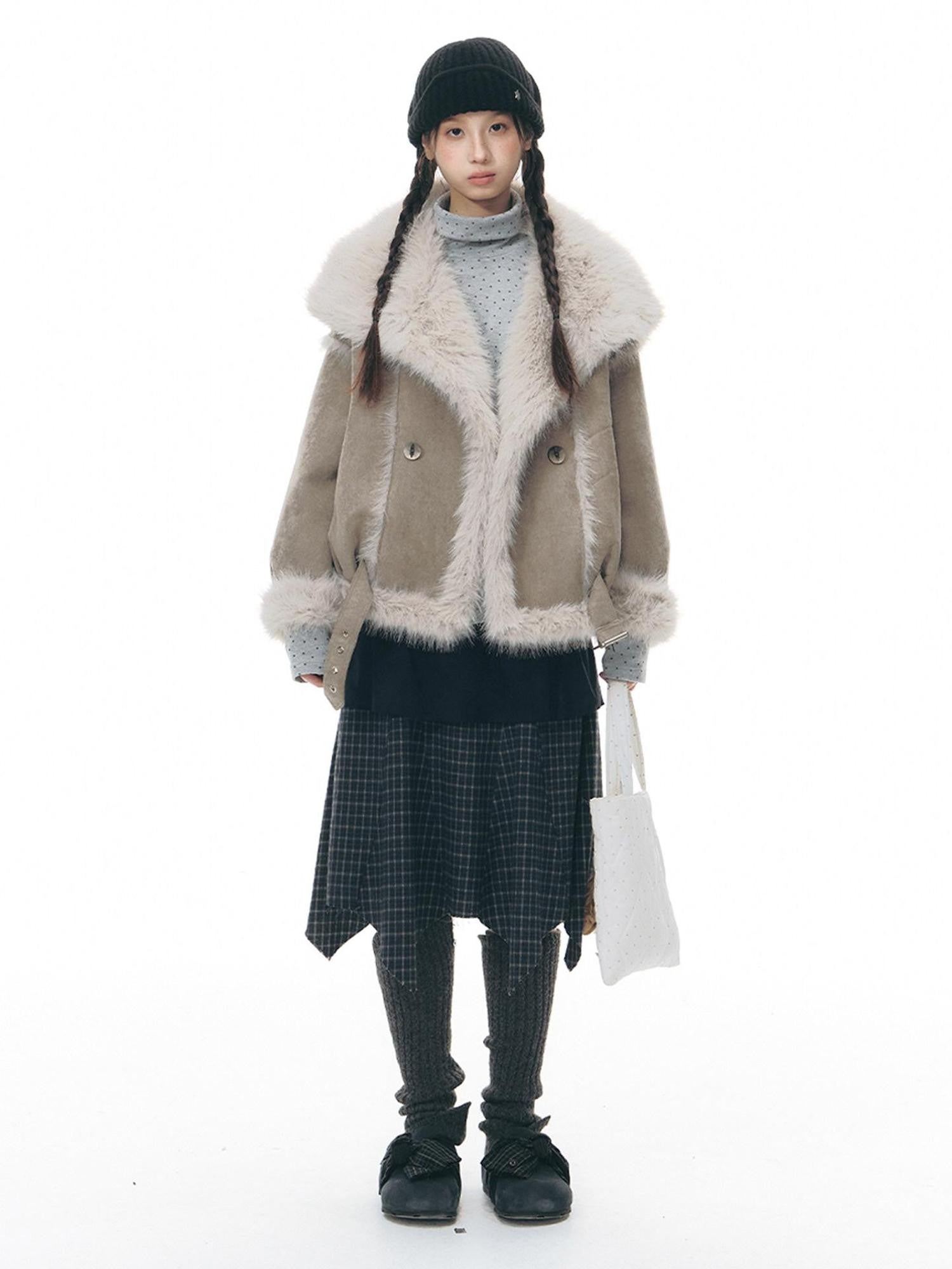 NAPSNAPS Patchwork Multi Layer Asymmetrical Flared Women&