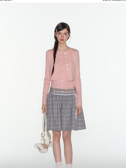 NAPSNAPS Pink Faux Layered Spliced Embroidered Women&