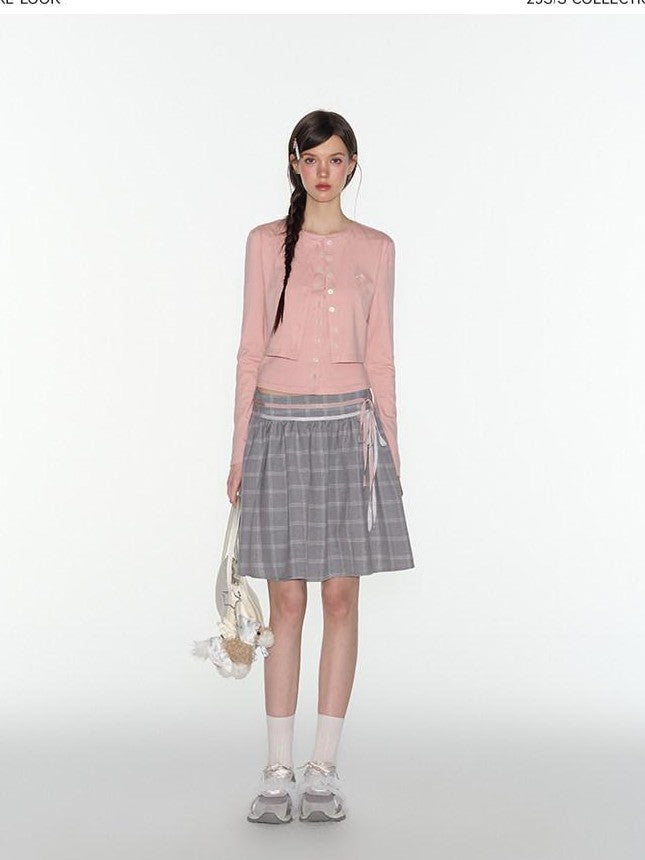 NAPSNAPS Pink Faux Layered Spliced Embroidered Women&