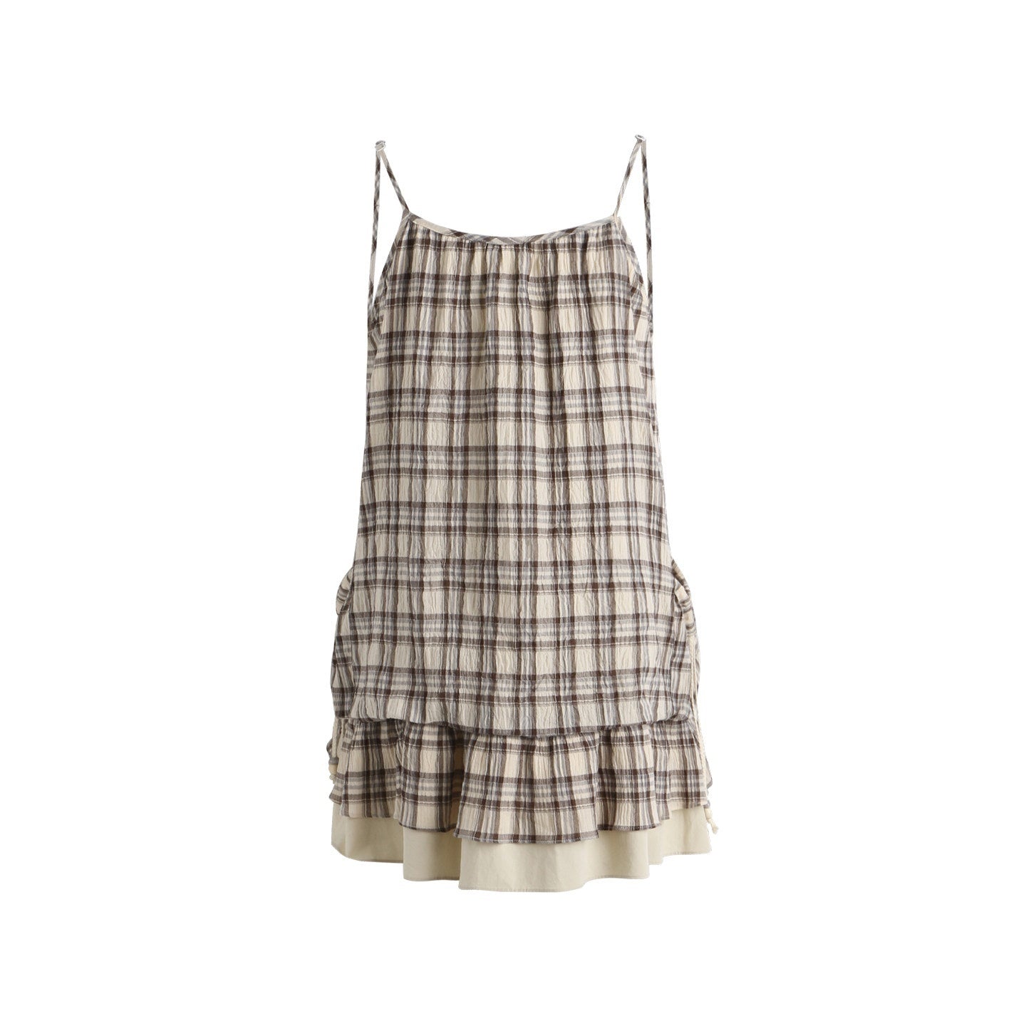NAPSNAPS_Plaid_Drawstring_Puff_A_Line_Women&