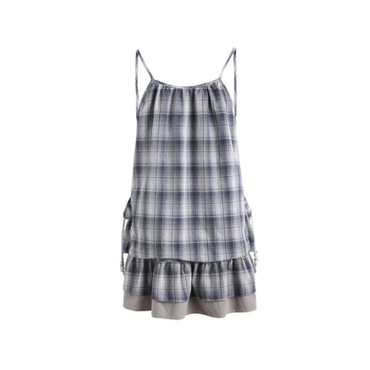 NAPSNAPS_Plaid_Drawstring_Puff_A_Line_Women&