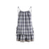 NAPSNAPS Plaid Drawstring Puff A Line Women&
