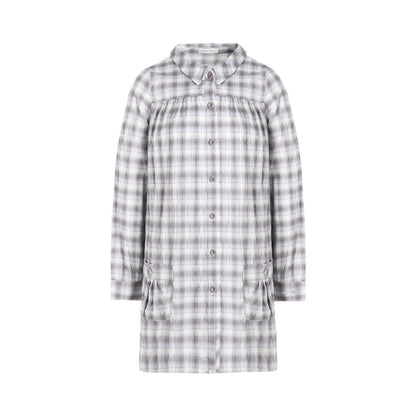 NAPSNAPS_Plaid_Embroidered_Patch_Pocket_Mid_Length_Women&