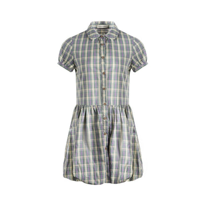 NAPSNAPS_Plaid_Embroidered_Puff_Sleeve_Shirt_Dress_Women&
