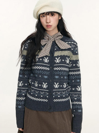 NAPSNAPS Plaid Embroidered Tie Collar Waist Cinched Women&