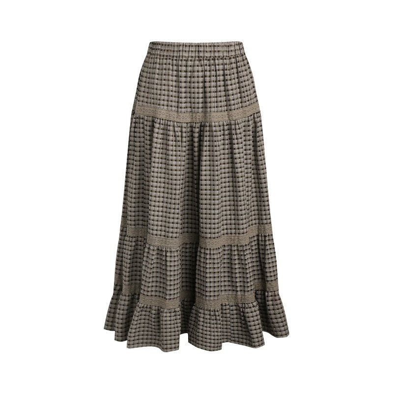NAPSNAPS_Plaid_Patchwork_Lace_Trim_Women&