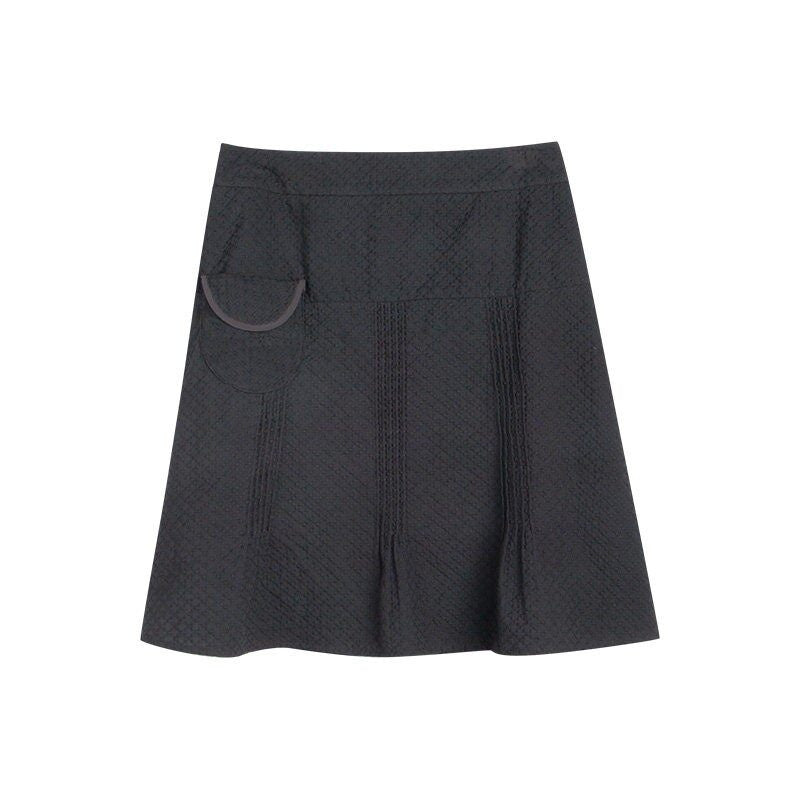 NAPSNAPS_Plaid_Pleated_Pocket_A_Line_Low_Waist_Women&