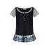 NAPSNAPS_Plaid_Splice_Fake_Two_Piece_Ruffle_Women&