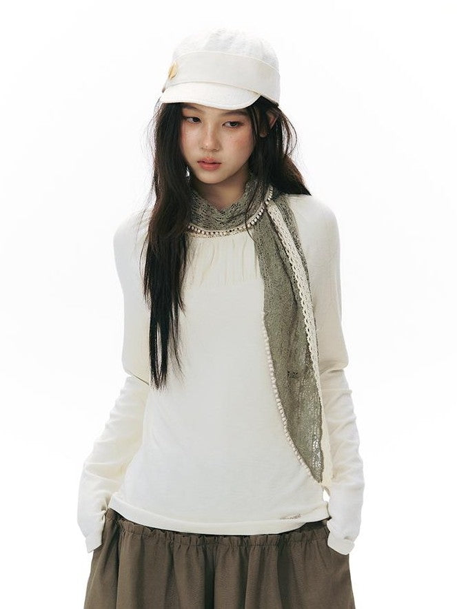 NAPSNAPS Pleated Embroidered Striped Knit Women&