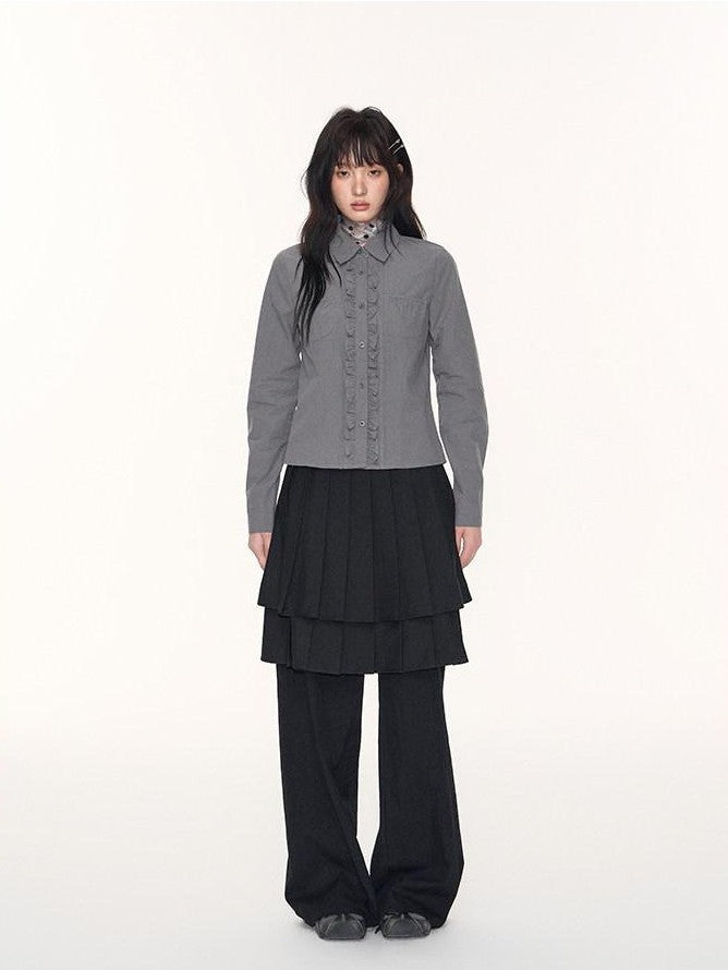 NAPSNAPS Polka Dot Double Layer Vintage A Line Women&