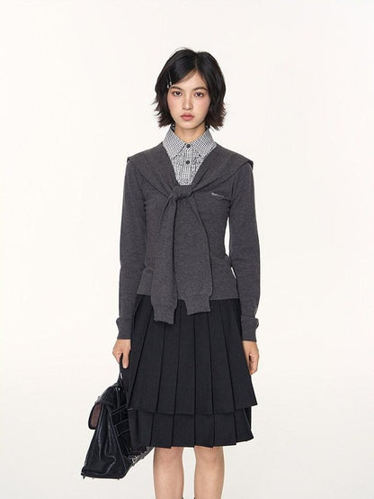 NAPSNAPS Polka Dot Double Layer Vintage A Line Women&